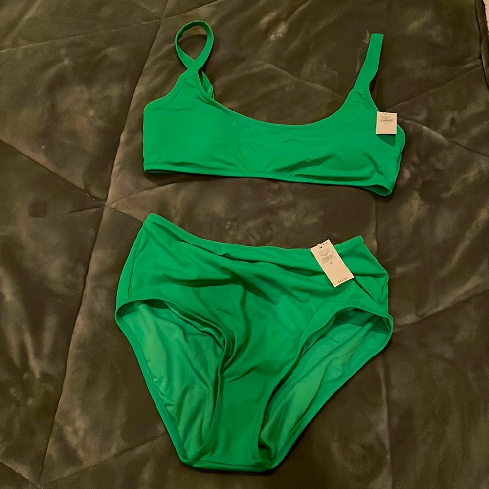 NWT GAP green high waisted bikini